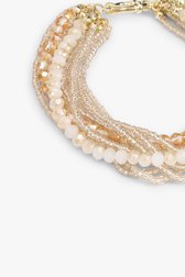 Bracelet beige-or avec perles fines	 de Liberty Island pour Femmes