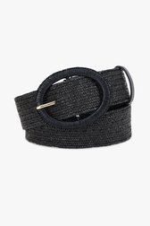 Brede, zwarte geweven riem van Liberty Island voor Dames