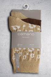 Bruin-beige sokken - 2 paar van Camano voor Dames