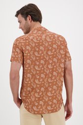 Bruin hemd met paisley print - Collectie Metejoor van Ravøtt voor Heren