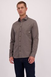 Voorkant van Bruin hemd - Regular fit door Casual Five voor Heren