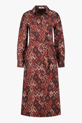Bruin kleedje met geruite print  van Liberty Loving nature voor Dames