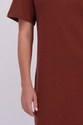 Detail van Bruin kleedje met korte mouwen door Libelle voor Dames