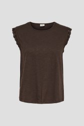 Productfoto 1 van Bruin T-shirt met broderie  door JDY voor Dames