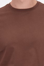 Detail van Bruin T-shirt met ronde hals door Liberty Island voor Heren