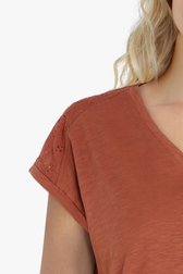 Bruin T-shirt met schouderdetail van Libelle voor Dames