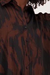 Bruin-zwarte blouse met zijdelook van JDY voor Dames