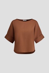Productfoto 1 van Bruine blouse met 3/4 mouwen door D'Auvry voor Dames