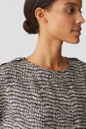 Bruine blouse met lichtbeige print van Opus voor Dames
