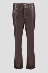 Bruine broek met leather look - Slim fit van Geisha voor Dames