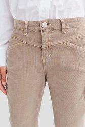 Bruine corduroy broek - Slim fit van Opus voor Dames