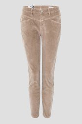 Bruine corduroy broek - Slim fit van Opus voor Dames