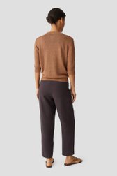 Bruine gebreide cardigan met 3/4 mouwen van Opus voor Dames