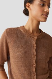 Bruine gebreide cardigan met 3/4 mouwen van Opus voor Dames