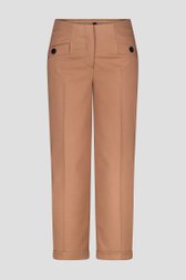 Bruine geklede broek - 7/8 lengte van More & More voor Dames