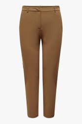 Bruine geklede broek - slim fit van Only Carmakoma voor Dames