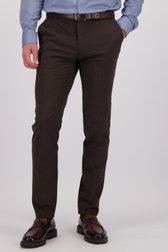 Detail van Bruine kostuumbroek - Slim fit - Schmidt door Dansaert Black voor Heren