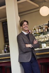 Extra foto 2 van Bruine kostuumvest - slim fit door Dansaert Black voor Heren