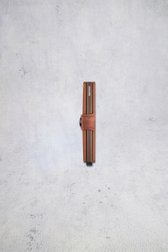 Achterkant van Bruine lederen kaarthouder  - Miniwallet vintage door Secri voor Heren