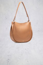 Productfoto 1 van Bruine lederen schoudertas door Crinkles voor Dames