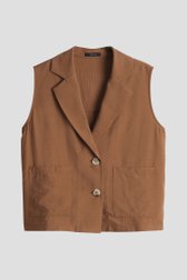 Bruine mouwloze blazer van Opus voor Dames