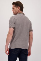 Achterkant van Bruine polo met blauw-wit motief door Dansaert Blue voor Heren