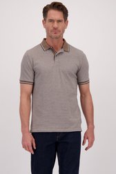 Voorkant van Bruine polo met blauw-wit motief door Dansaert Blue voor Heren