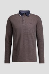 Productfoto 1 van Bruine polo met lange mouwen door Dansaert Blue voor Heren
