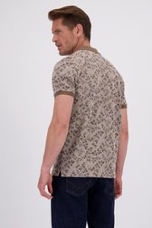 Achterkant van Bruine polo met print  door Dansaert Blue voor Heren