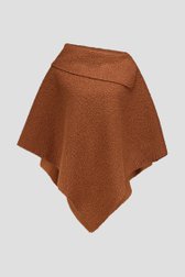 Productfoto 1 van Bruine poncho met bouclé look door Modeno voor Dames
