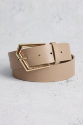 Voorkant van bruine riem met gouden gesp door D'Auvry voor Dames