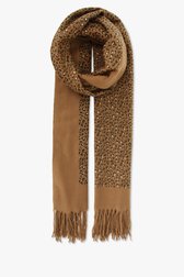 Bruine sjaal met gouden leopard print van Liberty Island voor Dames