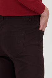 Bruine stretchbroek met elastische tailleband van Claude Arielle voor Dames