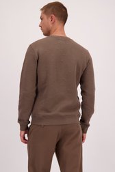 Achterkant van Bruine sweater met textuur door Casual Five voor Heren