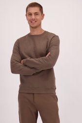 Voorkant van Bruine sweater met textuur door Casual Five voor Heren