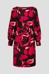 Productfoto 1 van Burgundy kleedje met fuchsia bloemenprint door D'Auvry voor Dames