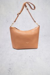 Productfoto 1 van Camelkleurige lederen schoudertas door Crinkles voor Dames