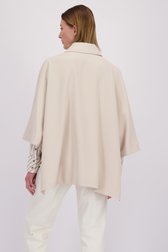 Le dos de Cape-coat beige à double rangée de boutons de D'Auvry pour Femmes