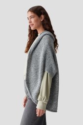 Détail de Cape tricotée grise de Opus pour Femmes