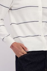 Détail de Cardigan à col avec rayures de Liberty Island pour Femmes