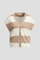 Photo produit 1 de Cardigan à rayures à manches courtes de Liberty Loving nature pour Femmes