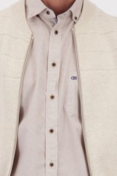 Détail de Cardigan beige à fermeture éclair de Dansaert Blue pour Hommes