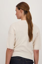Cardigan beige à manches courtes de More & More pour Femmes