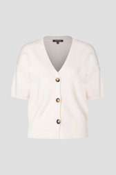 Cardigan beige à manches courtes de More & More pour Femmes
