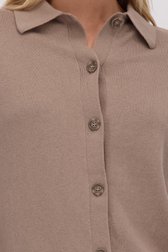 Détail de Cardigan beige avec col de Liberty Island pour Femmes