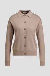 Photo produit 1 de Cardigan beige avec col de Liberty Island pour Femmes