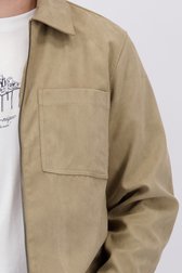 Détail de Cardigan beige en faux-daim de Only & Sons pour Hommes