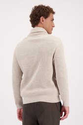 Le dos de Cardigan beige en maille de Upper East pour Hommes