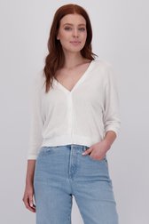 Cardigan blanc à col en V de Libelle pour Femmes