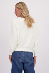 Le dos de Cardigan blanc en tissu imitation fourrure de Liberty Island pour Femmes